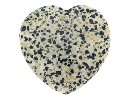 Jaspis Dalmatyńczyk / zawieszka / serce / 42x48x6mm / 1szt