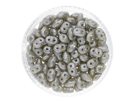 SuperDuo™ / 2.5x5mm / Opaque Luster / Gray / 10g / ~140szt