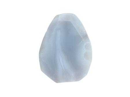 Agat / kropla nieregularna / fasetowana / 41x31x10mm / szary / 1szt