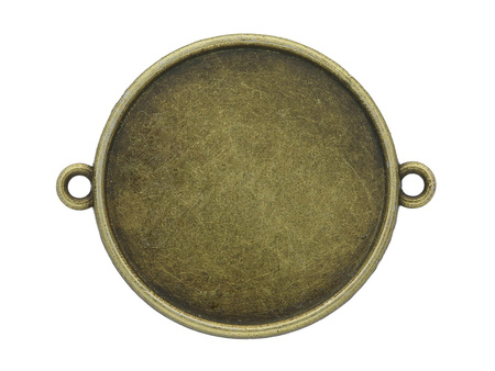 Łącznik / baza na kaboszon 25mm / 34x28x2mm / antyczny brąz / 2szt