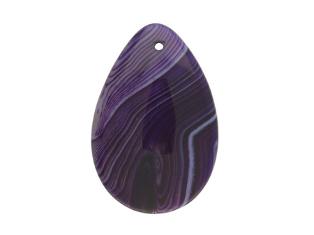 Agat / zawieszka / kropla / 45x30x7mm / fioletowy / 1szt