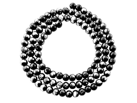 Koraliki Cosmic™ kula 12mm / kolor srebrny, czarny / otwór 1.2mm / 1 sznur / 70 koralików