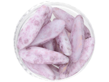 CZECHMATES™ / Daggers / 5x16mm / Luster-Opaque / Topaz-Pink / 15szt