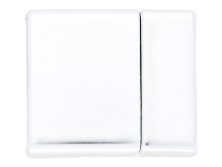 Zapięcie magnetyczne / prostokątne / wygięte / 20x17.5x6mm / satynowy srebrny / otwór 15x3mm / 1szt