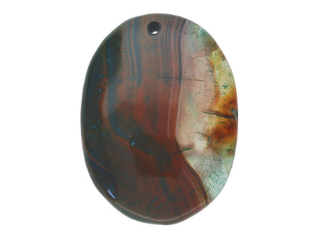Agat / zawieszka / owal / 45x34x7mm / brązowy / 1szt