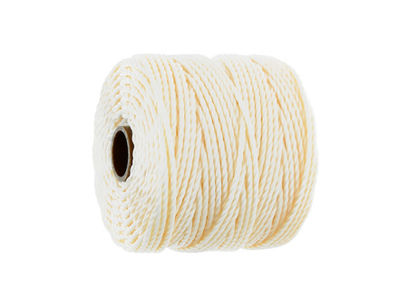 BEADSMITH™ / nić SuperLon™ Macrame / nylon / Tex 400 / Vanilla / 0.8mm / 32m