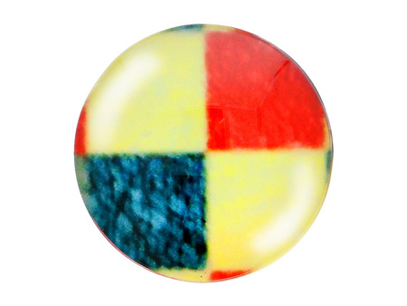 Kaboszon szklany z grafiką K12 PT1383 / multikolor / 12mm / 4szt
