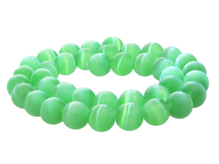 Kocie oko / kula / 6mm / zielone jabłko / 65szt