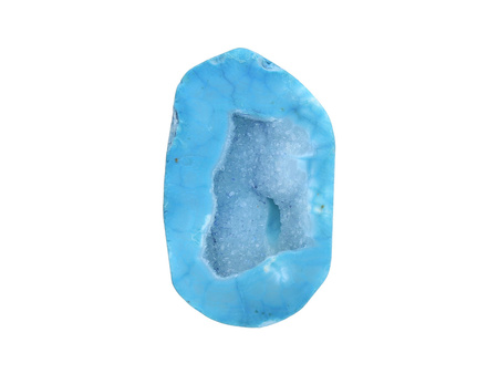 Agat druzy / plaster nieregularny / 39x24x8mm / niebieski / 1szt