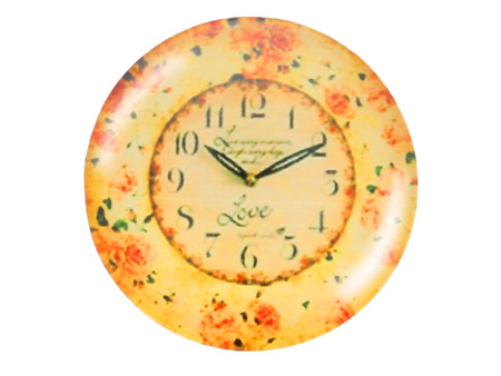 Kaboszon szklany z grafiką K14 PT1235 / pomarańczowy / 14mm / 4szt