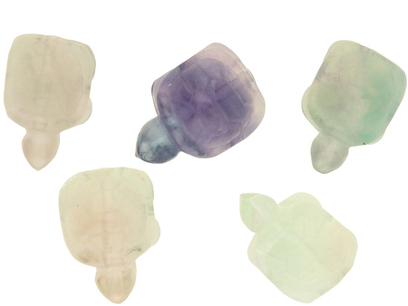 Fluoryt / Żółw / przekładka / 20x13x10mm / otwór 0.7mm / zielony / 1szt