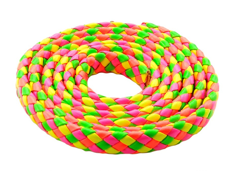 Rzemień ekologiczny, pleciony, płaski, gruby / mix kolorów / neonowy / 10x5mm / 1m