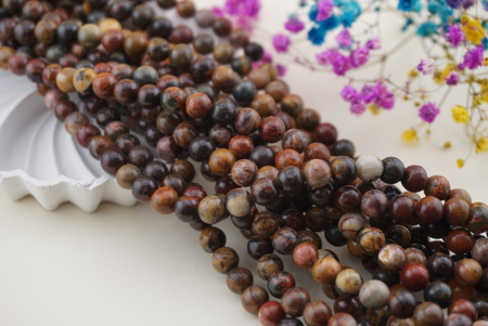 Jaspis Picasso / kula / 6mm / multikolor / około 60szt