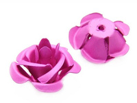 Róża ozdobna / miedziana / matowa /12x6mm / 5szt