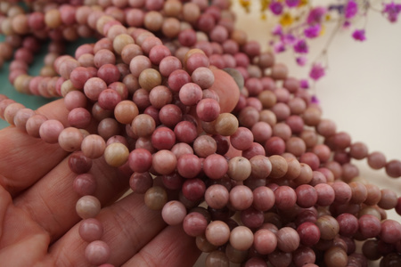 Rodonit / kula / 6mm / około 60szt