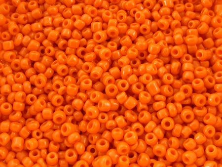Koraliki szklane drobne, opaque Orange / 2,6mm / otwór round / 20g