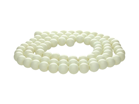 Milly™ satin / kula / 10mm / ecru / 85szt