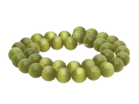 Kocie oko / kula / 8mm / oliwkowy / 50szt