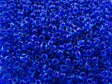 Koraliki szklane drobne, inside / cobalt / 2,3mm / otwór round / 20g