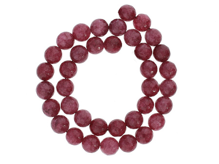 Agat / kula fasetowana / 10mm / buraczkowy / 35szt
