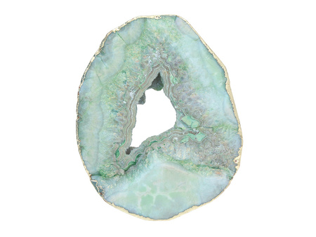 Agat druzy / w okuciu / plaster nieregularny / 72x57x16mm / zielony / 1szt