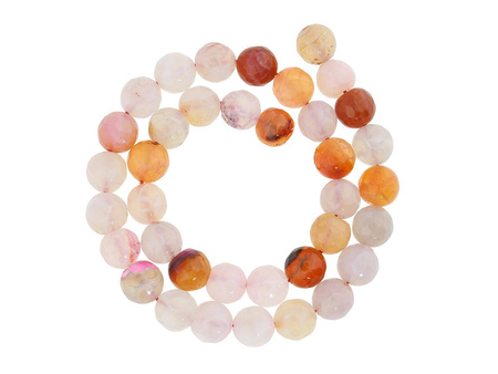 Agat / kula fasetowana / 10mm / multikolor / 35szt