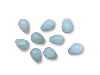 Jadeit / kropla / seledynowy / 14x10mm / 1szt