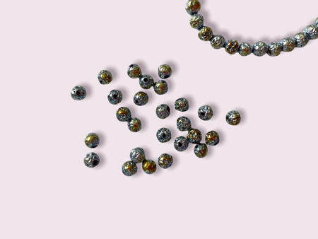 Lawa wulkaniczna / kula / 4mm / błękitny / 88szt