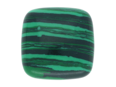 Malachit / kaboszon / kwadrat / 18x18x6mm / zielony / 1szt