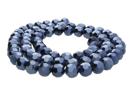 CrystaLove™ / kryształki szklane / ball / 12mm / grafitowy / lustrzany / 48szt