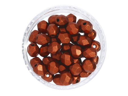 Firepolish™ / 4mm / Matte Metallic / Dark Copper / 40szt