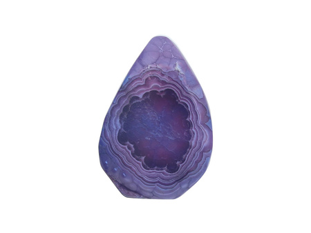 Agat / kropla nieregularna / fasetowana / 33x22x9mm / fioletowy / 1szt