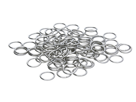 Kółeczka montażowe / pojedyncze / stal chirurgiczna / 3mm / srebrny / drut 0.5mm / 20szt