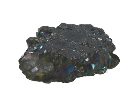 Kwarc druza / dysk / 11x11x6mm / czarny / 1szt