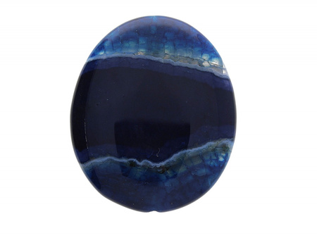 Agat / owal / 53x44x10mm / granatowy / 1szt