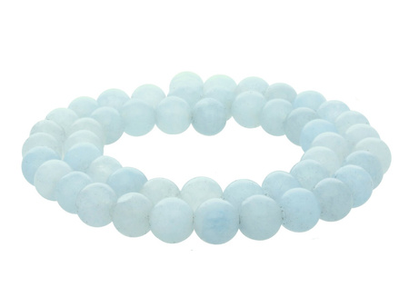 Agat / kula / 8mm / popielato-błękitny / 48szt