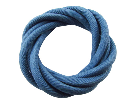 Rzemień z jeansu, klejony 4mm / kolor niebieski / 1m