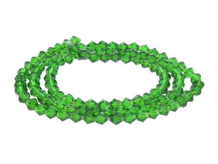 CrystaLove™ / kryształki szklane / bicone / 2mm / Transparent Green / 198szt