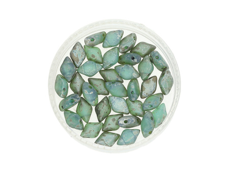 GEMDUO™ / 8x5mm / Matte Rembrandt / Aquamarine / 5g / ~35szt