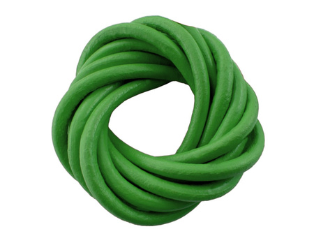 Rzemień naturalny / okrągły / 1.0mm / zielony / 2m