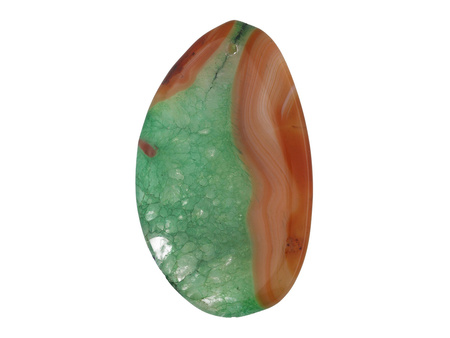 Agat / zawieszka / owal nieregularny / 63x39x7mm / brązowo-zielony / 1szt