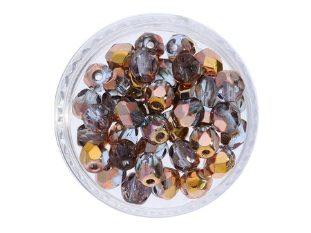 Firepolish™ / 4mm / Copper / Lt. Sapphire / 40szt