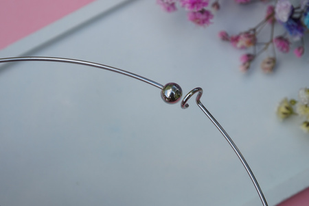 Baza naszyjnika / stal chirurgiczna / srebrny / 15cm / 1szt