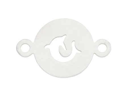 Delfin / łącznik / stal chirurgiczna / 14x22x1.2 / srebrny / 1szt