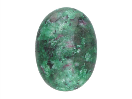 Zoisyt z rubinem / kaboszon / owal / 13x18x5mm / 1szt