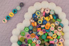 Koraliki polimerowe  / literki mix / 10mm / multikolor / 20szt
