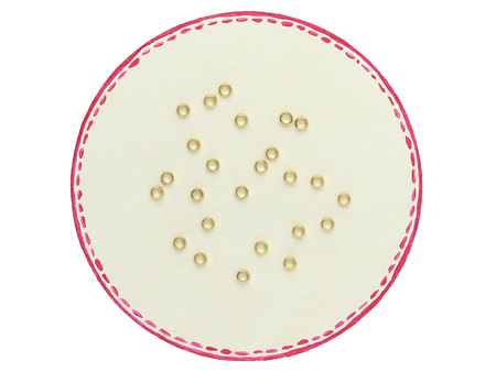 Stopery / stal chirurgiczna / 1x1.5mm / otwór 1mm / złoty / 0,5g / około 50szt