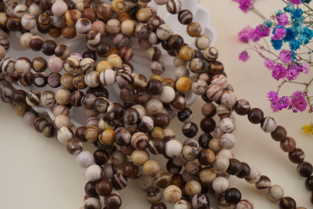 Jaspis zebra / kula / 6mm / sznur / około 60szt