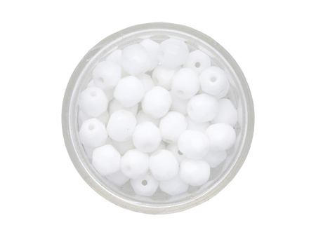 Firepolish™ / 6mm / Chalk / White / 40szt