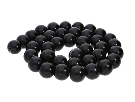 Agat / kula / 8mm / czarny / 48szt